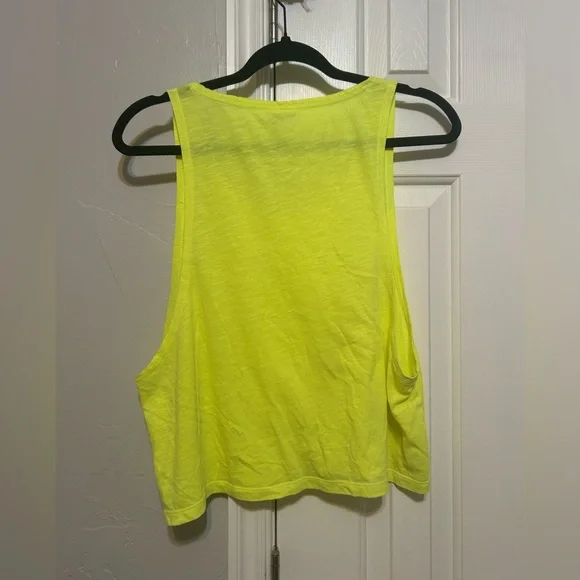 PINK Victoria's Secret Neon Yellow Tank Top - Picture 2 of 3